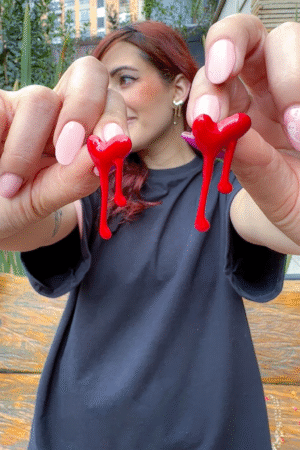 Aretes Corazón Líquido