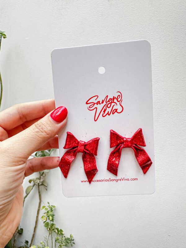 Aretes Red Glitter